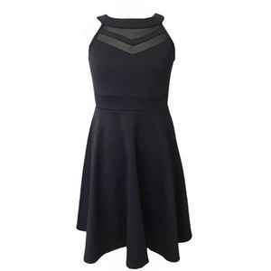 Emerald Sundae Double V Mesh Skater Dress